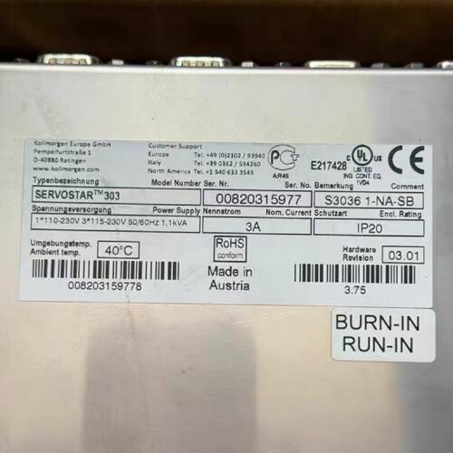 议价S30361-NA-SB科尔摩根伺服驱动器S30361-NA S20360-SRSS21260
