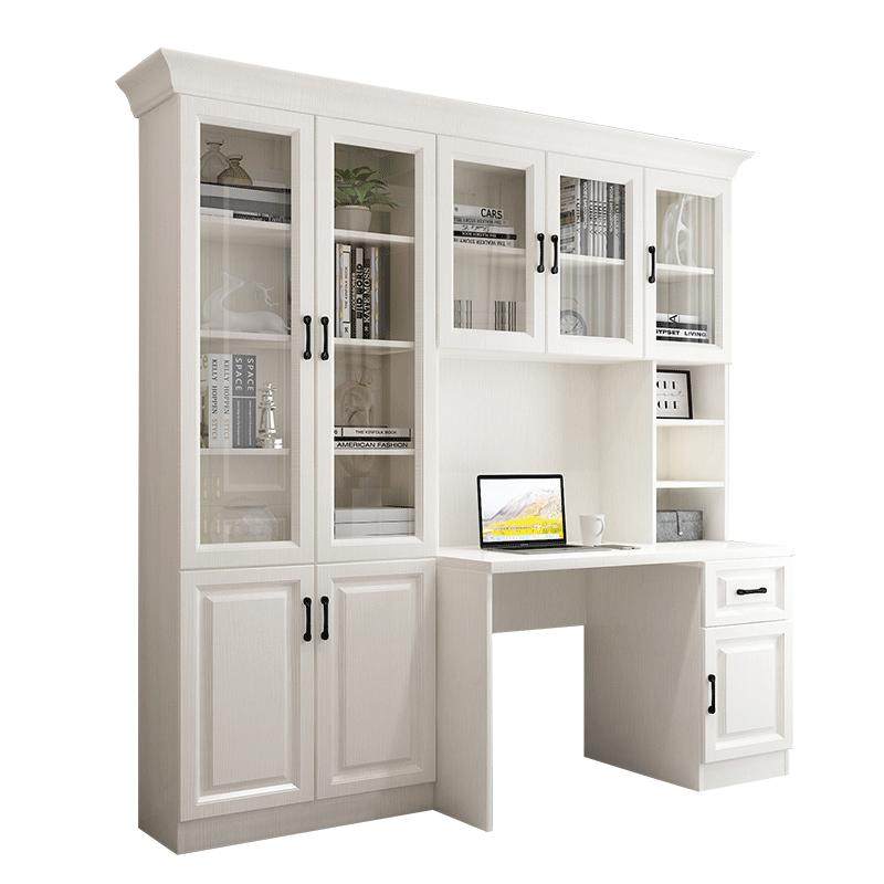 实木书桌学生家用房间卧室初高中学习专用桌写字桌书架一体电脑桌