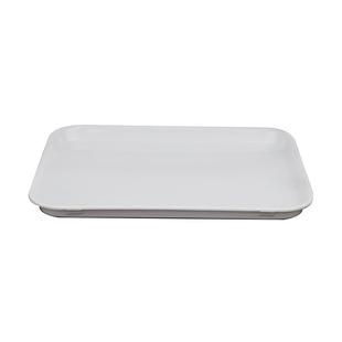 塑料托盘长方形水杯茶盘密胺仿瓷餐具白色长方形家用放茶杯托盘