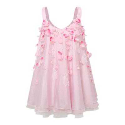 Maison Wester重工钉珠雪纺粉色吊带裙连衣裙短裤套装