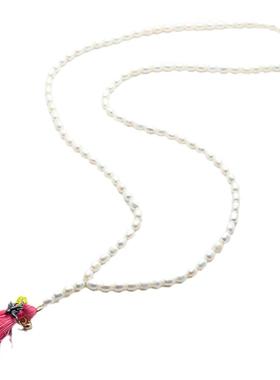 juicy天然珍珠粉色项链