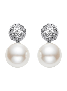 【杨超越同款】NJ Jewelry新款高级感钻球仿珍珠耳钉耳饰耳环女