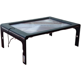 桌面台式放大镜带灯老年人阅读高清菲涅尔透镜片学生看书专用挂脖