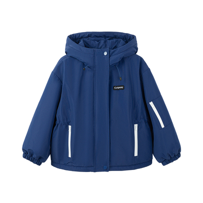 【亲子】柒号童仓女大童韩版夹棉冲锋衣外套冬装儿童休闲加厚上衣