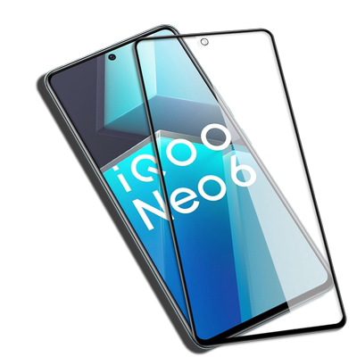 适用vivo iQOO Neo6黑边钢化膜iqooneo6se全屏覆盖V2196A防爆V2199A玻璃膜5G手机高清抗指纹防蓝光保护贴