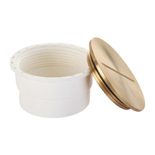 50/75110下排水管铜面清扫口双用内插地面地漏扫除检查口闷堵头盖