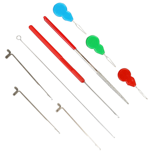 文玩穿珠工具钩针勾针串珠器引线串珠细针串细孔超细三通文玩