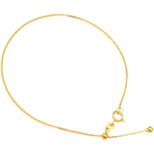 18k金手链螺丝珠diy穿珠针式串珠配件女黄金肖邦十字链