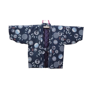 外贸秋冬日系男童振袖夹棉羽织半缠半天和服童装宝宝和风棉衣外套