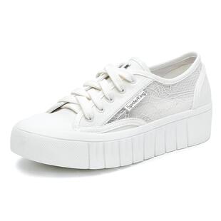 蜘蛛王透气网面小白鞋女2025年秋夏新款薄款百搭休闲镂空运动板鞋