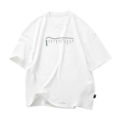 【明星同款】HalfwayHouse25夏季t恤日系简约中性风重磅纯棉短袖