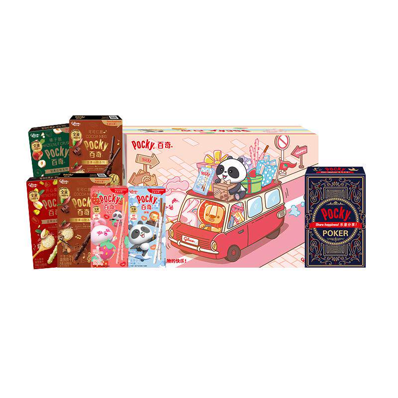 格力高百奇元气礼盒内含扑克牌