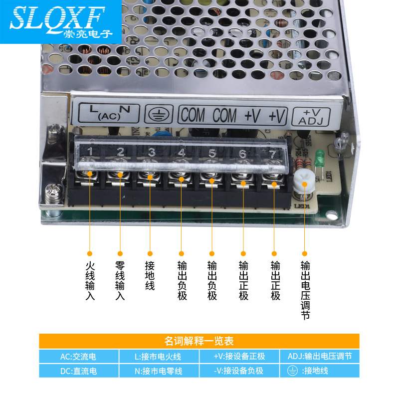开关电源220交流变转12V直流24V开关电源5a2A15a20a变压器led伏3a