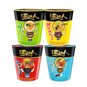 统一汤达人杯面日式豚骨拉面酸辣充饥速食桶装泡面整箱方便面批发
