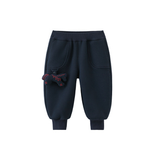 [玩偶裤][骏马福裳520G]齐齐熊宝宝裤子加绒加厚冬款男童保暖儿童