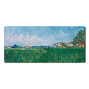 国外油画鼠标垫子超大办公室工位电脑键盘垫梵高莫奈文艺学习桌垫