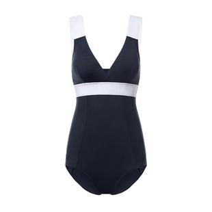 【季末特惠】The Blender度假系列温泉泳装宽肩带撞色连体泳衣