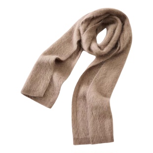 春竹春季新款95%绵羊毛拉绒设计保暖软糯亲肤轻奢披肩羊毛围巾女