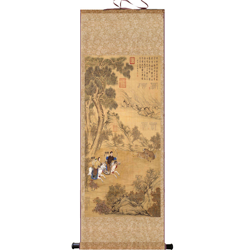 牡丹水仙松国画名家书法挂画