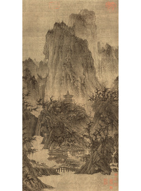 北宋李成艺术微喷复制临摹国画