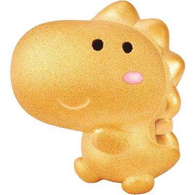 明牌珠宝黄金恐龙串珠 硬金侏罗纪Q萌情侣手串足金转运珠AFP0840