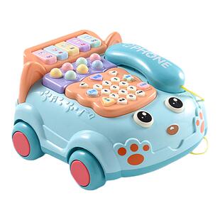 儿童电话玩具仿真座机0婴儿宝宝音乐手机益智早教一岁2男女孩按键