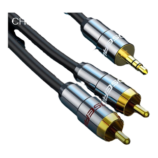 秋叶原音频线一分二3.5转双莲花RCA红白插头电脑手机连接音箱功放