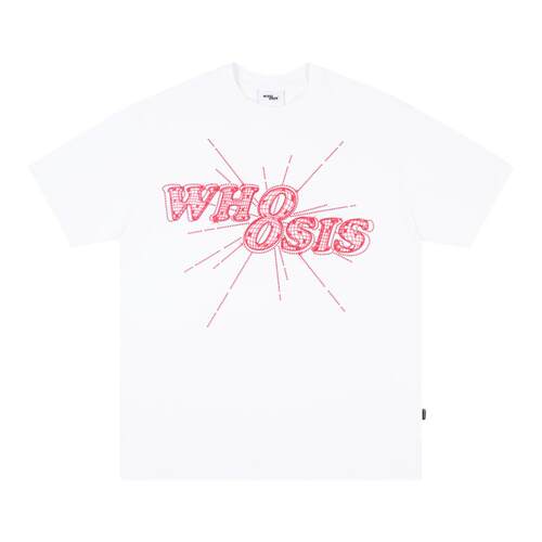 WHOOSIS（不知其名）8字logo钻石灯球短袖t恤男情侣街头国潮休闲