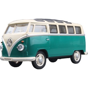 大众车模合金面包复古巴士玩具公交车客车儿童男汽车模型摆件