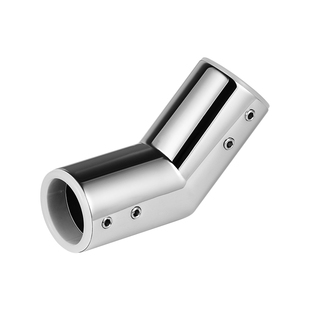 304不锈钢管连接件淋浴房玻璃门圆管固定吊夹三通弯头法兰座25mm