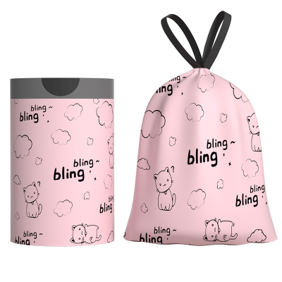 家用垃圾袋加厚大卷印花手提式抽绳自收口厨房厕所不脏手塑料袋