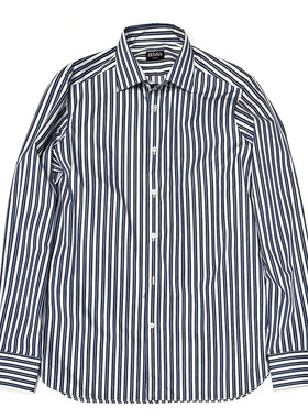 ZEGNA/杰尼亚宽角领棉质衬衫