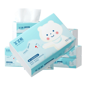 笨笨熊柔纸巾24包整箱婴儿保湿纸宝宝专用保湿乳霜纸云柔巾擦手纸
