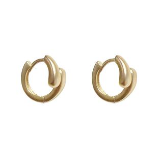 黄亦玫同款法式金色圈圈耳扣小众设计感精致小巧百搭耳环气质耳饰