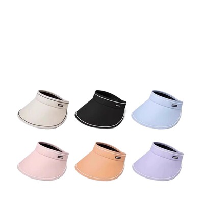 upf50夏季大帽檐防晒帽女uv防紫外线空顶遮阳帽遮脸太阳帽可折叠