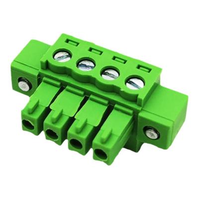 带耳朵法兰端子15EDGKM-3.81MM插拔式接线端子插头2P3P4P5P24P