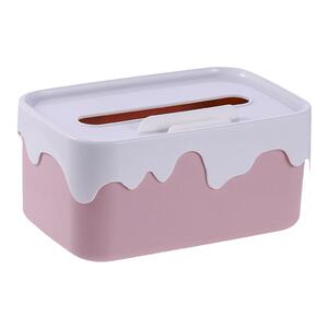 桌面卡通创意纸巾盒可爱少女心茶几餐巾纸收纳盒客厅多功能抽纸盒