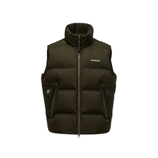 坦博尔25年冬季新款男士布朗尼羽绒马甲廓形保暖户外防护加厚外套