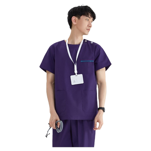 蜜茹曼手术衣女洗手衣手术服短袖手术室医生刷手服工作服套装圆领