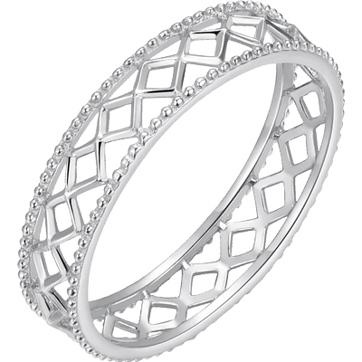 明牌珠宝铂金PT950菱纹戒