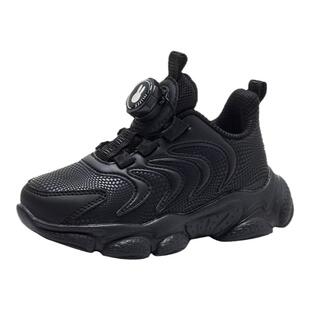 米菲童鞋儿童运动鞋小黑色鞋透气轻便耐脏2026新款春秋女童运动鞋