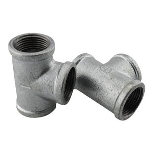 国标加厚玛钢镀锌铁等径丝扣内牙三通管件接头三叉4分6分1寸三通