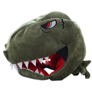 儿童节目表演恶搞笑毛绒恐龙拍照道具帽子万圣节可爱卡通鲨鱼头套