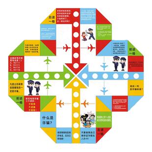 网络安全知识普法道具飞行棋益智大富翁游戏道具国家安全游戏棋垫