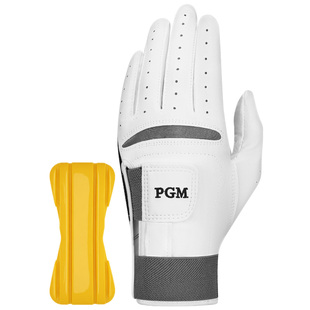 PGM 高尔夫智慧手套男士固定手腕矫正握杆羊皮拼接手套挥杆练习器