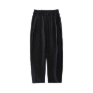 棉麻加绒裤子2025新款秋冬加厚长裤禅意太极裤冬季外穿灯笼裤女