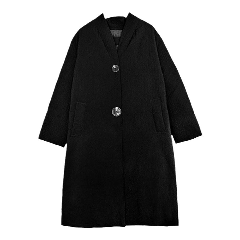 lapargay宽松长款保暖时尚羽绒服