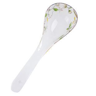 大汤勺子长柄勺子陶瓷勺创意酒店勺骨瓷勺子套装骨瓷餐具大马戈勺