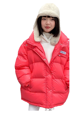 ANMO安墨女宝加厚羽绒服红色年装