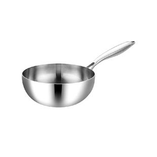 国风316L不锈钢煎锅平底锅无涂层不粘锅煎炒锅电磁炉专用小炒菜锅